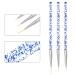 3 Piece Acrylic Nail Brush Set - Blue Professional Nail Art Liner & Detail Brushes for UV Gel & Acrylic Manicure - Buy Online on GoSupps.com