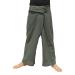 RaanPahMuang Striped Thai Fisherman Pants Men Women Loose Yoga Pirate Harem Medium-Large Rifle Green