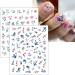 JMEOWIO 9 Sheets Flower Leaves Nail Art Stickers Decals Self-Adhesive Spring Summer Colorful Floral Nail Supplies Nail Art Design Decoration Accessories - Buy Online on GoSupps.com