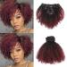 Loxxy Afro Kinkys Curly Hair Extensions Clip In 4B 4C Natural Hair Clip Ins Virgin Brazilian Human Hair Kinky Curly Clip In Hair Extensions Human Hair For Black Women Red Brown 1b/99j 10Inch 10 Inch AC Ombre 1B/99J