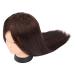 Premium Hairdresser Training Head - High-Temperature Fiber for Cutting Weaving Dyeing | Dark Brown Makeup Practice Doll - Buy Online on GoSupps.com