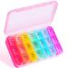 Weekly Pill Organizer 3 Times a Day - Odaro 3 Times a Day Large Pill Box 7 Day Portable Pill Case for Purse Daily Pill Organizer Medicine Organizer for Vitamins Supplement and Medication(Pink)