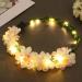 Zoestar LED Flower Crown Headband Light Up Hair Wreath Headbands Bridal Floral Headpiece Festival Garland Headdress for Women and Girls