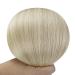Youngsee 40cm Clip-In Ombre Hair Extensions | Real Remy Hair | Dark Ash Blond & Platinum Blonde | 120g 7PCs - Buy Online on GoSupps.com