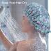 Luvruitaky 2PCS Large Reusable Waterproof Satin Shower Cap for Women | X-Large Size with PEVA Drawstring Elastic Band - Perfect for Long Hair - Buy Online on GoSupps.com