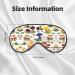 Japanese Mushroom Print Eye Mask | Soft Light-Blocking Unisex Sleeping Mask | International Shipping - Buy Online on GoSupps.com