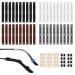 Zefan glasses bracket cover with 20 pairs of non -slip glasses pads silicone glasses bracket cover anti -slip glasses brick cover in different colors suitable for sports reading