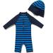 BONVERANO Baby Boys Swimsuit/Sunsuit UPF 50+ Sun Protection with Sun Hat - 3 Months (Grey Whale) - Buy Online on GoSupps.com