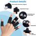 Finger Splint Set of 2 - Trigger Finger Brace for Pain Relief & Sport Injuries with 10 Nylon Sleeves - Relieve Stiffness, Swelling & Sprained Knuckles - Black - Buy Online on GoSupps.com