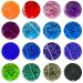 17-32 Colors Latch Hook Kit Colorful Yarn Bundles Cut Rug Yarn DIY Latch Hook Yarn for Handmake Craft Sewing Knitting for Kids Adults (16pcs)