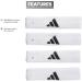 Buy adidas Interval 3/4-inch Bicep Band - White/Black/One Size | International Shipping Available - Buy Online on GoSupps.com