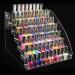 Dioche 7 Tiers Nail Polish Organizer Nail Polish Stand Transparent for Makeup Display (7 Tiers)