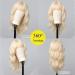 Allbell Long Wavy Blonde Wig for Women with Bangs - Heat Resistant Synthetic Hair Replacement - Buy Online on GoSupps.com