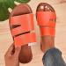 Joberio Women's Flat Summer Sandals - Open Toe Leisure Shoes Size 38 EU Stylish & Comfortable for Outings Swimming & Shopping - Vibrant Orange - Buy Online on GoSupps.com