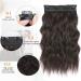 BooYoor Halo Hair Extensions - 20 Inch Dark Brown Curly Hair Pieces for Women - Buy Online on GoSupps.com