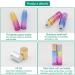 Rowiz 10PCS 10ml Gradient Color Glass Bottle Leakproof Glass Bottle Essential Oil Roller Bottles Set With Stainless Steel Balls And Gold or Silver Screwcap For Perfume & Aromatherapy Oils Blue-purple and Yellow-rose Red Gradient - Buy Online on GoSupps.com