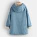Buy Hanxiulin Womens Plush Fleece Jacket Warm Long-Sleeved Winter Coat with Hood Cuddly Outdoor Jacket in Blue - Buy Online on GoSupps.com