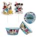 Dekora - Mickey & Friends Cupcake Decoration Kit with Decorative Paper Toppers - 24 Units