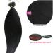 Microring Human Hair Extensions - 100% Remy - #1 Black - 25 Strands (50cm) - Buy Online on GoSupps.com