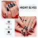 GLAMERMAID Black Gothic Short Almond Acrylic Press on Nails - 24Pcs Full Cover Set - Buy Online on GoSupps.com