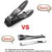 Adknic Nail Clips for Men - Large Professional Stainless Steel Nail Clipper with Container | No Mess Nail Cutter & Fingernail Care (Black) - Buy Online on GoSupps.com