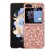 Tivenfezk Nadoli glitter shell for samsung galaxy z flip 5 rose gold glossy sparkling bling galvanisier frame ultra -thin shockproof back pocket cell phone case protective cover