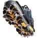 Gr del crampons for mountain shoes with 19 teeth thickened shoe claws made of stainless steel anti-slip shoe spikes for man adult children fit for hiking trail running trekking l black