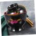 1 pc Home Food Rice Salad Ceramic Practical Household Restaurant Plastic Ramen Thread 9.6X9.4CM Black - Buy Online on GoSupps.com
