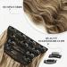 Nnzes Clip in Long Wavy Hair Extension 4PCS Thick Brown mix Blonde Double Weft 20 Inch Synthetic Hair Extension for Women - Buy Online on GoSupps.com