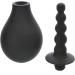 Adam & Eve Smooth & Easy Silicone Douche with Beaded Nozzle - 3.25 Black - International Shipping Available - Buy Online on GoSupps.com