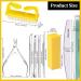 FANDAMEI 12pcs Nail Files Set with Cuticle Nipper, Buffer, Pusher, Remover Tool Manicure Kit Yellow - Buy Online on GoSupps.com