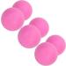 Verdant Touch Neck Massage Ball - Silicone Peanut Shape for Neck & Shoulder Relief 3 Pack - Rose Red | International Shipping Available - Buy Online on GoSupps.com