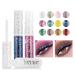 Glitter Eyeliner Liquid - Waterproof Eyeshadow Pen & Brush | Multi-Color #02 for Cosplay & Unique Looks - Buy Online on GoSupps.com