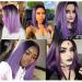 Ombre Ash Purple Shoulder Length Wig | Middle Part Short Straight Synthetic Hair | Heat Resistant Daily Party Colored Wig - Buy Online on GoSupps.com