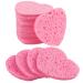 60-Count Compressed Heart Shaped Facial Sponges | Exfoliating & Cleansing | 100% Natural Reusable Sponge for Estheticians | Pink - Buy Online on GoSupps.com
