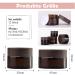 Tokincen 12-Pack Amber Glass Cream Cans - 15ml & 20ml Refillable Containers with Lids | Brown Glass Storage - Buy Online on GoSupps.com