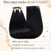 Hetto Real Hair Treat Extensions - Genius Weft Black Virgin Hair for Broken Hair Recovery - 25g 40cm #1 - Buy Online on GoSupps.com