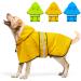 Dolitego Dog Raincoat - Reflective Dog Rain Coat, Waterproof Dog Rain Jacket with Hoodie, Adjustable Dog Poncho Dog Slicker for Dog Walking (Large, Yellow) Large Yellow