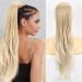 Ponytail Extensions 26 Inch Long Natural Wavy Drawstring Straight Hair Fake Tail Synthetic Hairpiece for Women Daily Use party Ponytail Extensions for Women(Blonde) 26inch Blonde - Buy Online on GoSupps.com