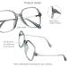 Vision Global Bifocal Reading Glasses +5.00 - Stylish Square Blue Light Blocking Computer Readers for Men & Women - Retro Gray K8008-1 - Buy Online on GoSupps.com