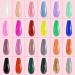 Kastiny Gel Nail Polish Kit - 24 Glitter Rainbow Colors with Base, Glossy & Matte Top Coat | DIY Manicure Set for Christmas & New Year Gift - 27 Piece Set - Buy Online on GoSupps.com