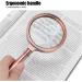 Magnifying Glass Non-Slip Portable 5X HD Reading Magnifying Glass Handheld for Jewelry for Home for Inspection for Office for Exploration - Buy Online on GoSupps.com