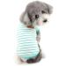 Zweitea Summer Dog Shirts for Small Dogs - Breathable Striped Tank Tops Soft Cotton Sleeveless T-Shirts for Puppies Cats & Chihuahuas - Stylish Green Pet Clothing - Buy Online on GoSupps.com