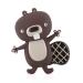 Nuby Squeezy Teethe Rubber Teether  Beaver
