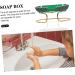 Light Luxury Soap Holder Pc Desk Toiletries Green 15X10X7CM - Buy Online on GoSupps.com