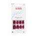 KISS Gel Fantasy Press-On Nails Nail glue included 'Set Us Free' Red Short Size Oval Shape Includes 28 Nails 2g glue 1 Manicure Stick 1 Mini File
