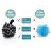Eco-Friendly Bamboo Bath Loofahs - 4 Packs Exfoliating Shower Sponges | Skin Cleansing & Soothe (60g each, Black) - Buy Online on GoSupps.com