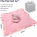 BUSHBABY Plush Teddy Comfort Blanket Gift Set - Perfect 1st Birthday or Newborn Present for Girls - Pink Cube Box - 10cm - Buy Online on GoSupps.com