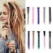 Silk-co Dreadlocks Braiding Hair Extensions All Human Handmade Ombre 24 inch Crochet Braids Reggae Hip-Hop Hairpiece Handmade for Braiding Black-Dark Purple