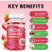 Iron Gummies with Multivitamin Iron Supplement for Women & Men with Zinc Vitamin B Complex & C B12 Folate - Blood Builder & Energy Support for Adults & Kids - Strawberry Flavor Vegan 60 Gummies Strawberry 60 Count (Pac  - Buy Online on GoSupps.com